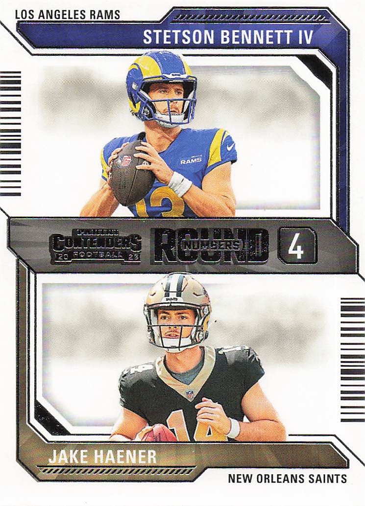 2023 Panini Contenders Round Numbers Stetson Bennett IV / Jake Haener #20