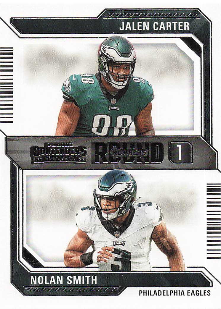 2023 Panini Contenders Football Round Numbers Jalen Carter / Nolan Smith #6