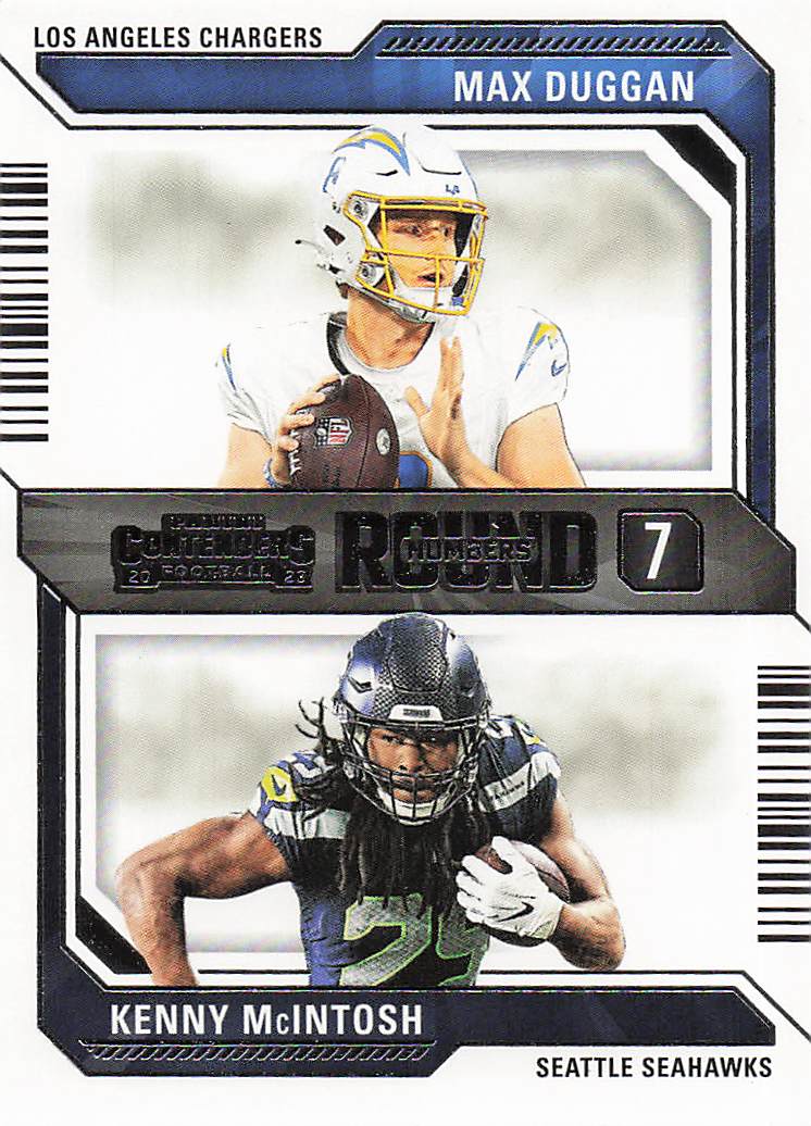 2023 Panini Contenders Football Round Numbers Max Duggan / Kenny McIntosh #25