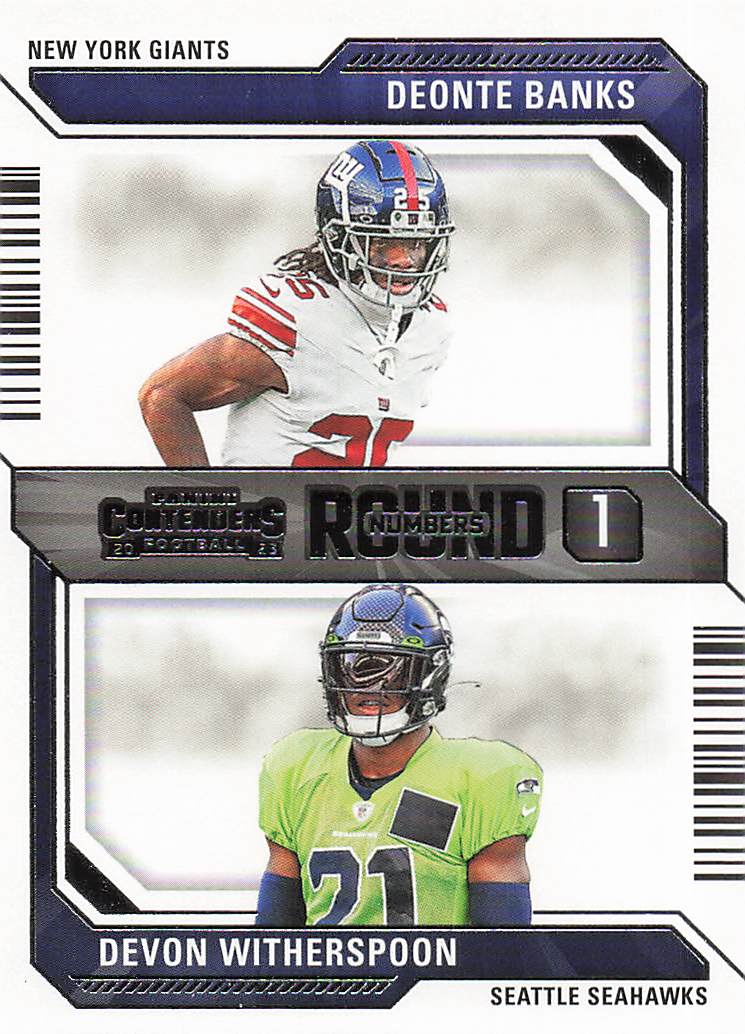 2023 Panini Contenders Round Numbers Deonte Banks / Devon Witherspoon #5
