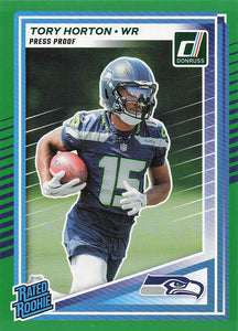 2025 Donruss Football Press Proofs Green Tory Horton #388 Rookie