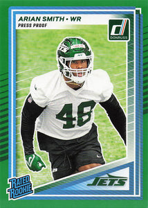 2025 Donruss Football Press Proofs Green Arian Smith #386 Rookie