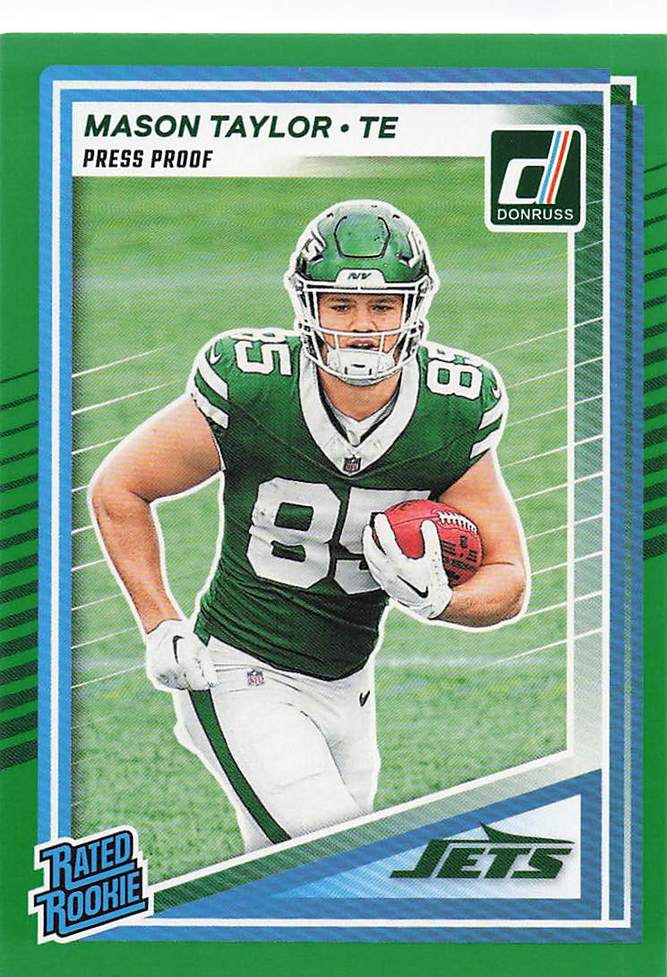 2025 Donruss Football Press Proofs Green Mason Taylor #328 Rookie