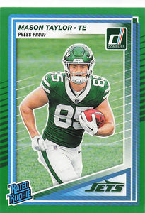 2025 Donruss Football Press Proofs Green Mason Taylor #328 Rookie