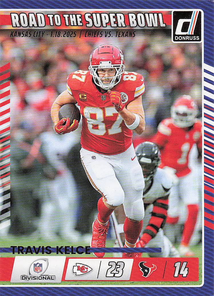 2025 Donruss Football Road to the Super Bowl Divisional Round Travis Kelce #1