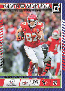 2025 Donruss Football Road to the Super Bowl Divisional Round Travis Kelce #1