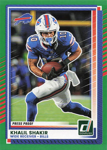2025 Donruss Football Press Proofs Green Khalil Shakir #53