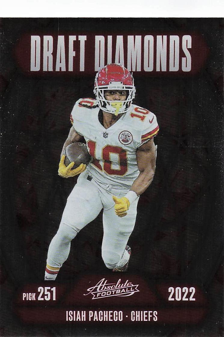 2025 Panini Absolute Football Draft Diamonds Isiah Pacheco #DD-IPO
