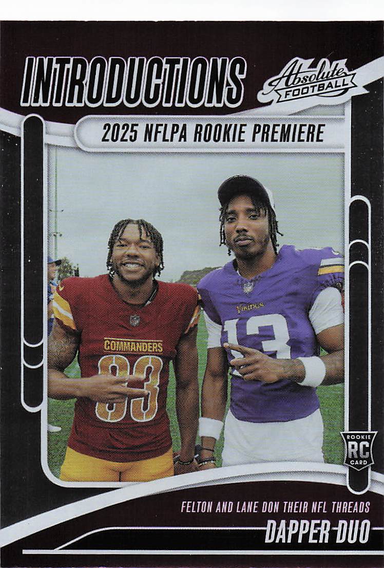 2025 Panini Absolute Football Introductions Dapper Duo #I-TFN