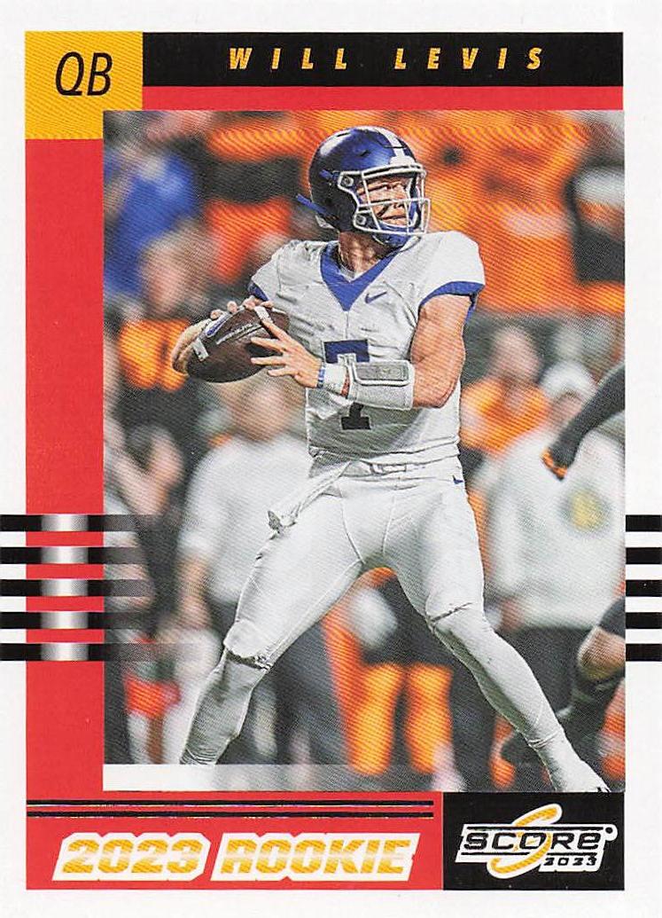2023 Score Football 2003 Throwback Rookies Will Levis #3