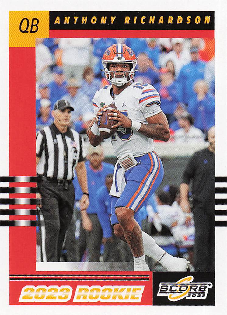 2023 Score Football 2003 Throwback Rookies Anthony Richardson #4