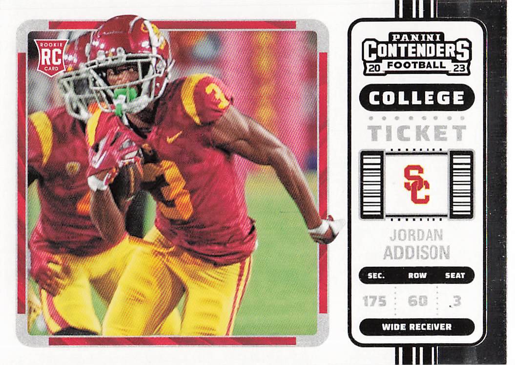 2023 Panini Chronicles Draft Picks Contenders College Ticket Jordan Addison #14