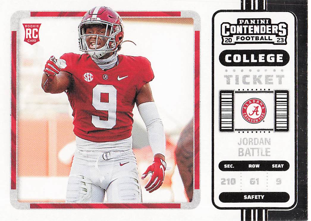 2023 Panini Chronicles Draft Picks Contenders College Ticket Jordan Battle #24