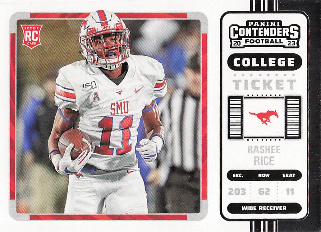 2023 Panini Chronicles Draft Picks Contenders College Ticket Rashee Rice #18