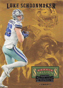 2023 Panini Contenders Football Rookie Stallions Luke Schoonmaker #18