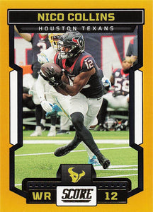 2023 Score Football Gold Nico Collins #7