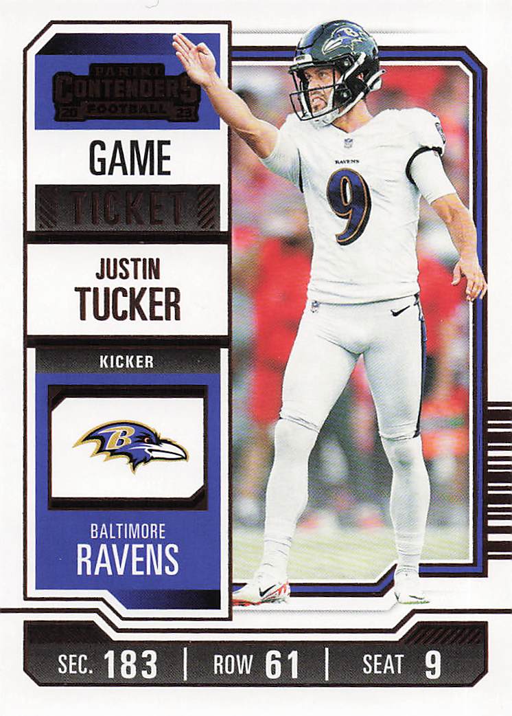 2023 Panini Contenders Football Game Ticket Bronze Justin Tucker #7