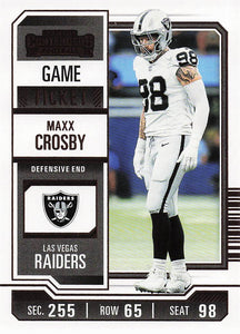 2023 Panini Contenders Football Game Ticket Bronze Maxx Crosby #56