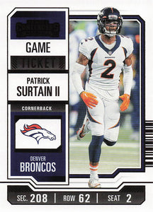2023 Panini Contenders Football Game Ticket Bronze Patrick Surtain II #31