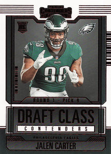 2023 Panini Contenders Football Draft Class Contenders Red Jalen Carter #11