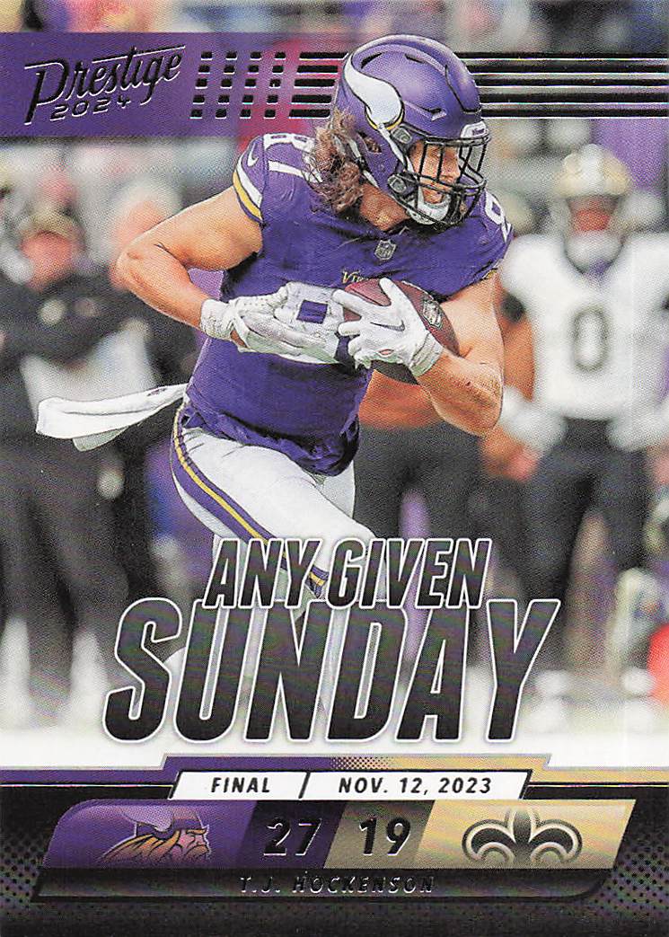 2024 Panini Prestige Football Any Given Sunday T.J. Hockenson #AGS-THN