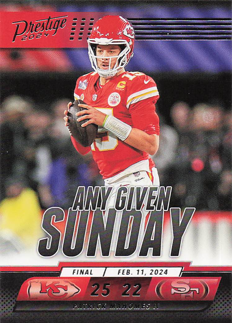 2024 Panini Prestige Football Any Given Sunday Patrick Mahomes II #AGS-PMS