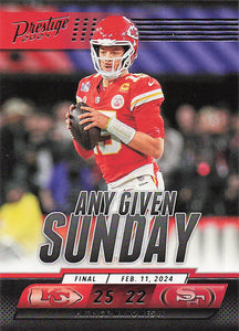 2024 Panini Prestige Football Any Given Sunday Patrick Mahomes II #AGS-PMS