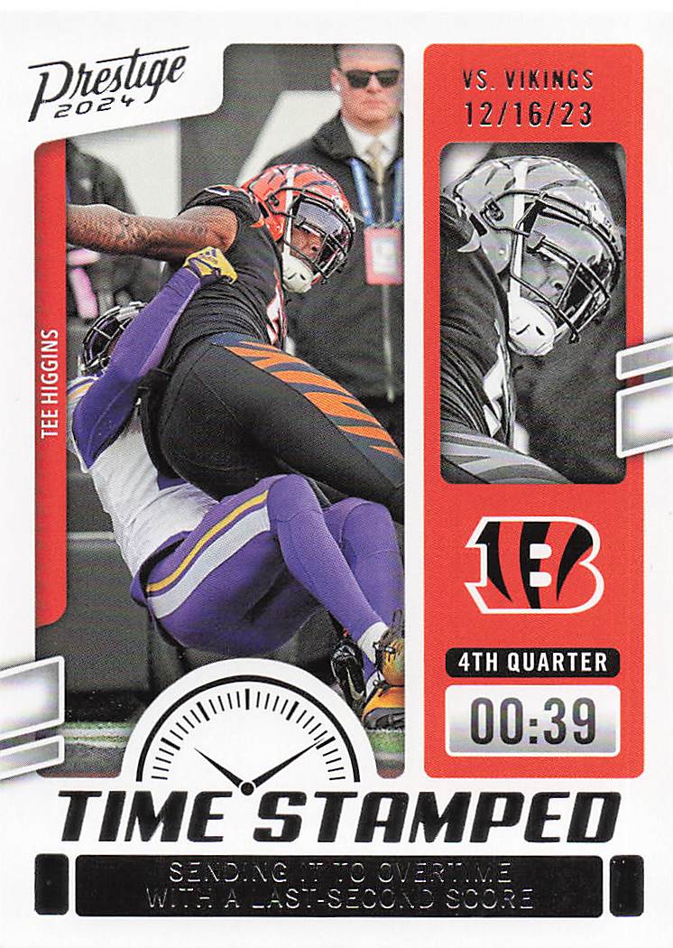 2024 Panini Prestige Football Time Stamped Tee Higgins #TS-THS