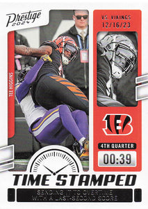 2024 Panini Prestige Football Time Stamped Tee Higgins #TS-THS