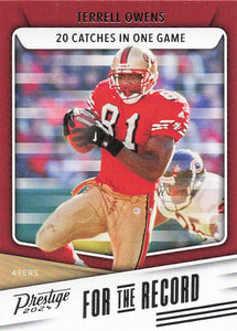 2024 Panini Prestige Football For the Record Terrell Owens #FR-TO