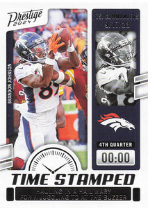 2024 Panini Prestige Football Time Stamped Brandon Johnson #TS-BJN
