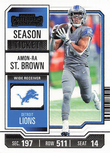 2023 Panini Contenders Football Season Ticket Retail Amon-Ra St. Brown #34