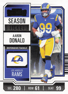 2023 Panini Contenders Football Season Ticket Retail Aaron Donald #60
