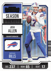 2023 Panini Contenders Football Season Ticket Retail Josh Allen #11