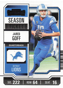2023 Panini Contenders Football Season Ticket Retail Jared Goff #35