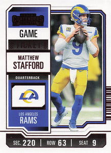 2023 Panini Contenders Football Game Ticket Red Matthew Stafford #62