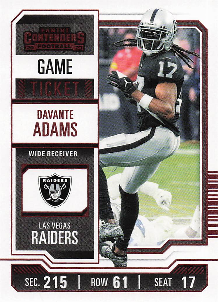 2023 Panini Contenders Football Game Ticket Red Davante Adams #53