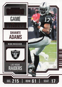 2023 Panini Contenders Football Game Ticket Red Davante Adams #53