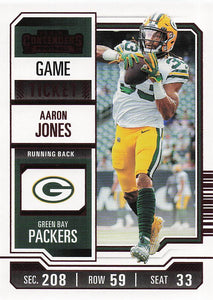 2023 Panini Contenders Football Game Ticket Red Aaron Jones #36