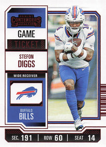 2023 Panini Contenders Football Game Ticket Red Stefon Diggs #12