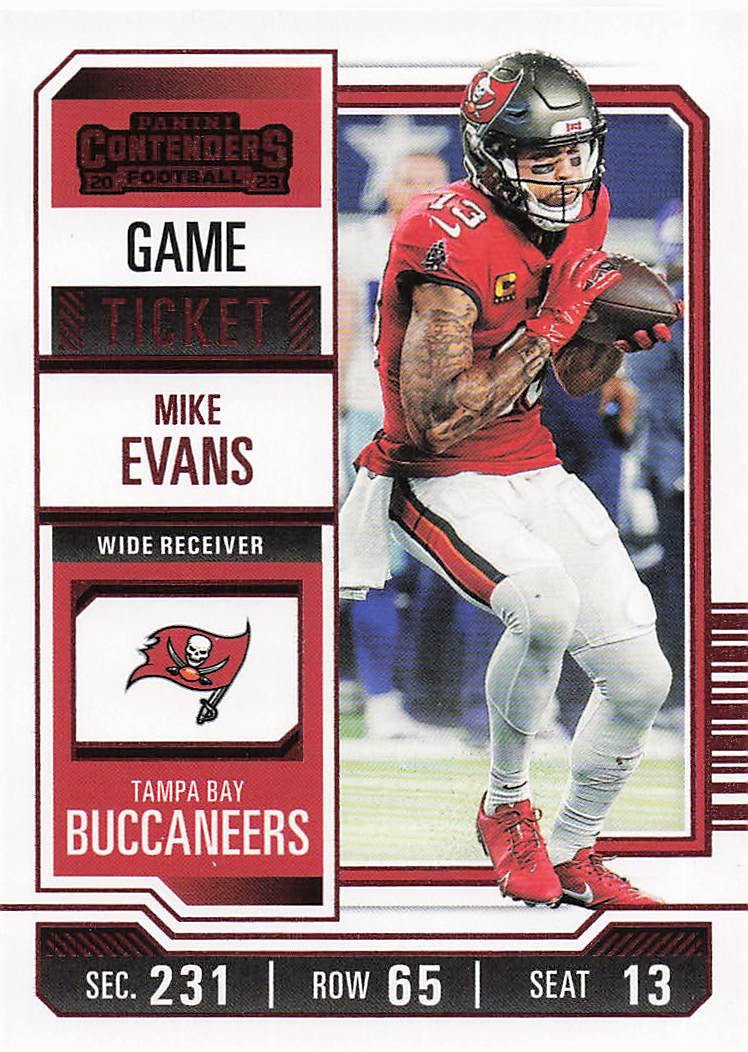 2023 Panini Contenders Football Game Ticket Red Mike Evans #94