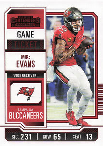 2023 Panini Contenders Football Game Ticket Red Mike Evans #94