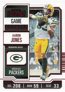 2023 Panini Contenders Football Game Ticket Red Aaron Jones #36