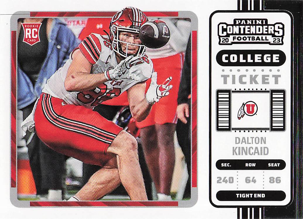 2023 Panini Chronicles Draft Picks Contenders College Ticket Dalton Kincaid #20