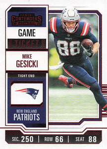 2023 Panini Contenders Football Game Ticket Red Mike Gesicki #70