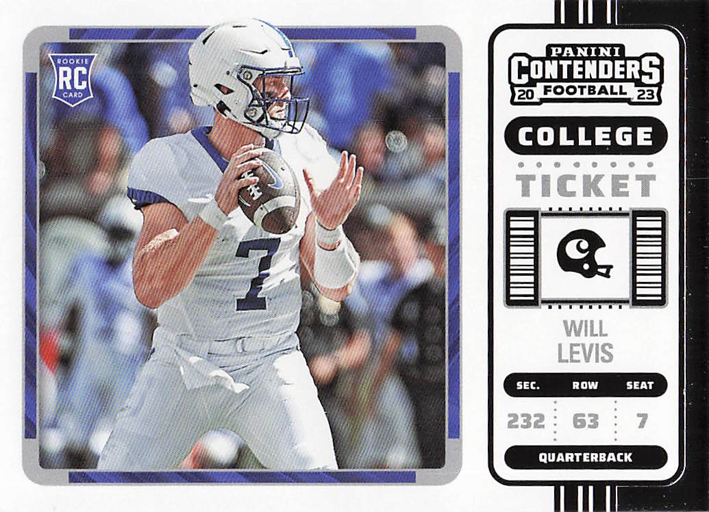 2023 Panini Chronicles Draft Picks Contenders College Ticket Will Levis #2