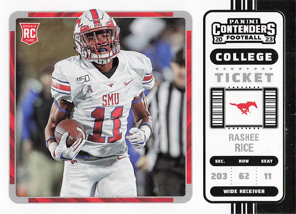 2023 Panini Chronicles Draft Picks Contenders College Ticket Rashee Rice #18