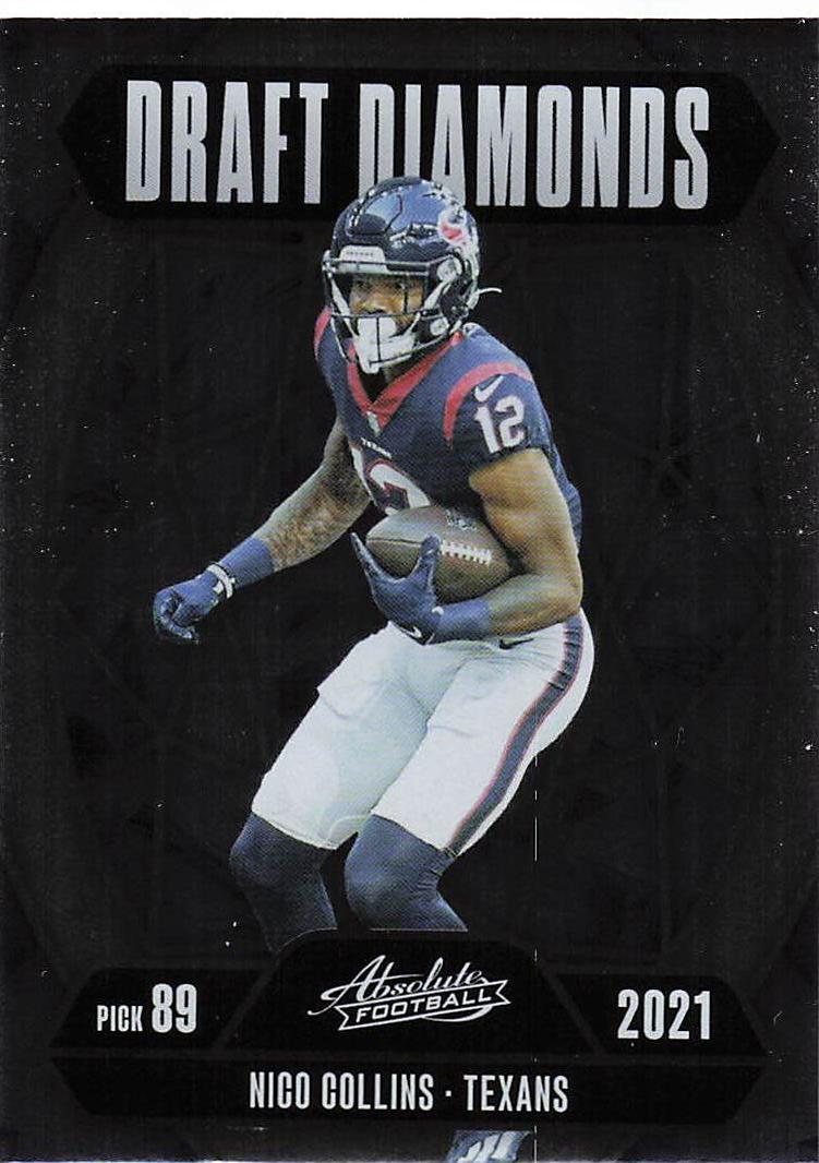 2025 Panini Absolute Football Draft Diamonds Nico Collins #DD-NCS