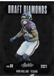 2025 Panini Absolute Football Draft Diamonds Nico Collins #DD-NCS