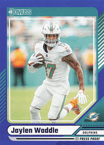 2024 Donruss Football Press Proof Blue Jaylen Waddle #125